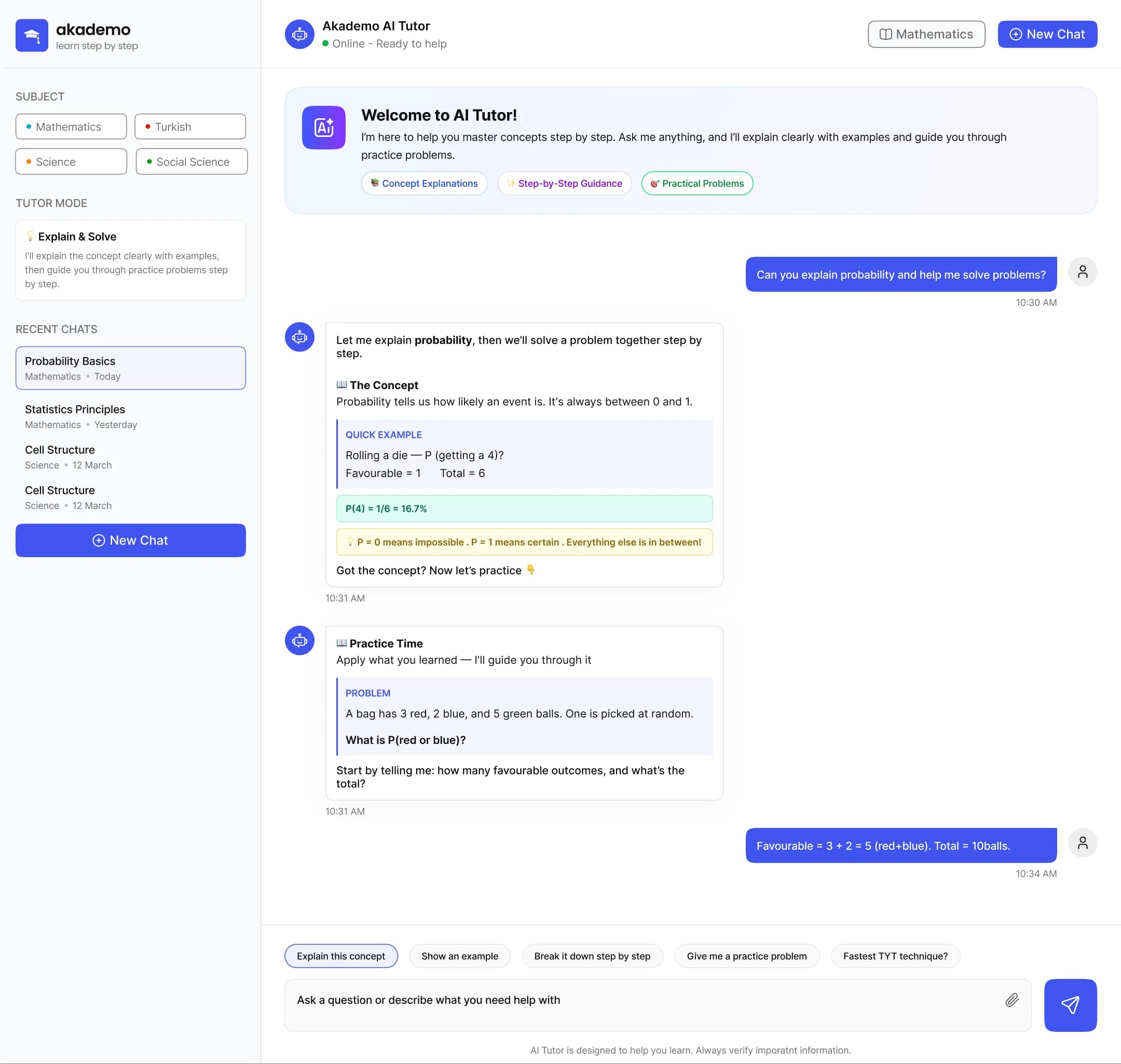 Kişisel AI Öğretmenin, 7/24 Yanında.