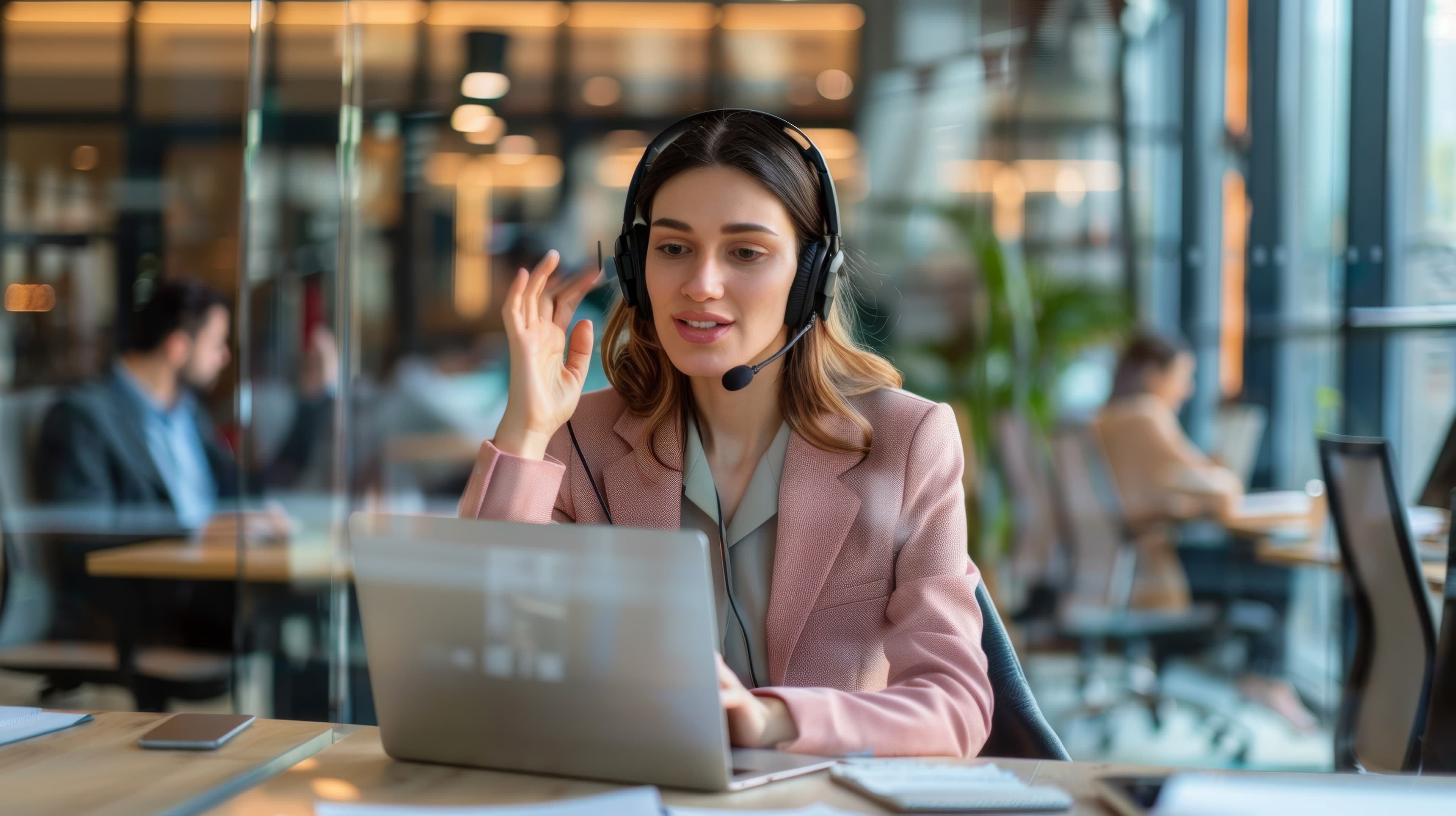 Student with headphones